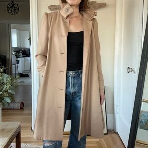Size 4 camel colored overcoat by Ruffian